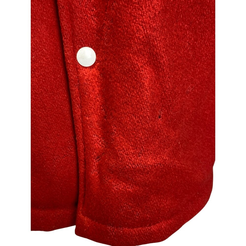 Vintage Red Wool Varsity Jacket Hewitt Golf Size 36 Mens High School Retro - Picture 8 of 11